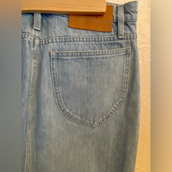 Frame Le italien denim front slit maxi shirt - Picture 10 of 12